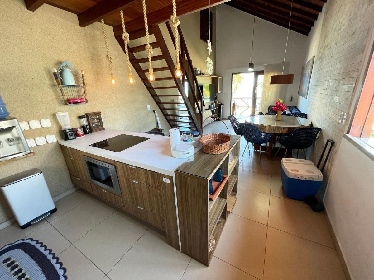 Ap. Peixe Boi Pe Na Areia Com Vista Frontal E Total Para O Mar Barra Grande  Eksteriør bilde